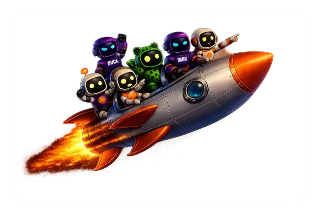 Cohete despegando — Hypernova Labs